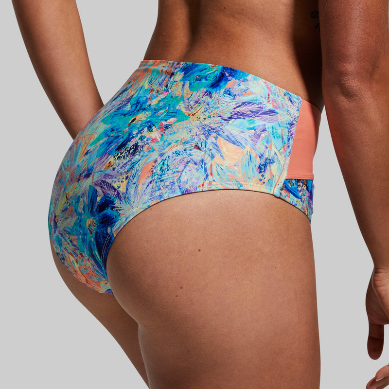 Tropics Bikini Bottom (Iridescent Iris/Bright Blue/Flame)