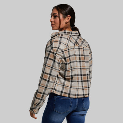 Women's Sherpa Cropped Flannel (Brushwood)