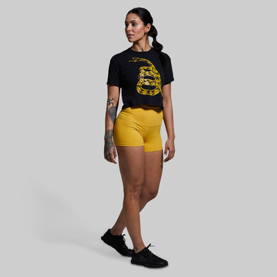 Gadsden Flag Crop Tee (Black)