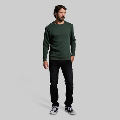 Men's Waffle Crewneck Pullover (Pine)