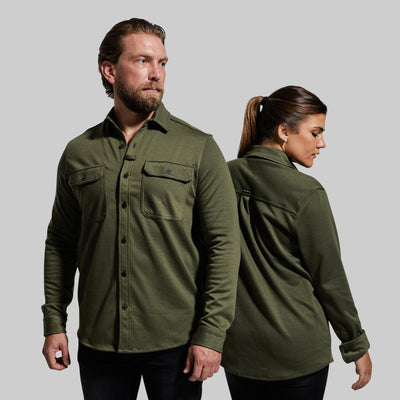 Woodsman Stretchy Flannel (Tactical Green)