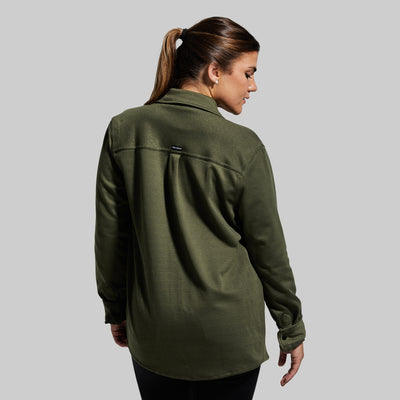 Woodsman Stretchy Flannel (Tactical Green)