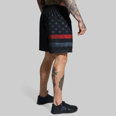 American Defender Short Velcro 3.0 (Thin Red Line Gunmetal)