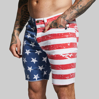 FLEX Stretchy Jort (American Flag)