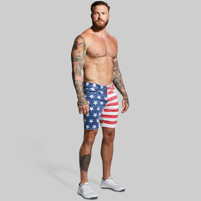 FLEX Stretchy Jort (American Flag)