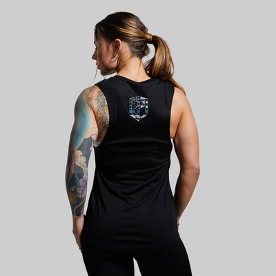 Honor the Fallen 2.0 Flowy Muscle Tank (Thin Blue Line)