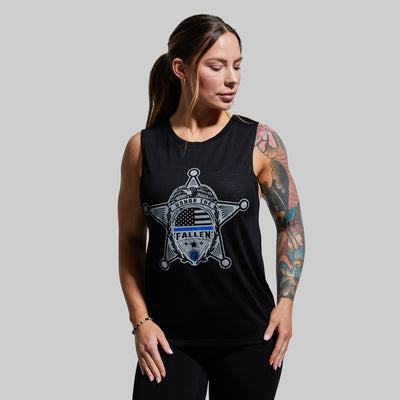 Honor the Fallen 2.0 Flowy Muscle Tank (Thin Blue Line)