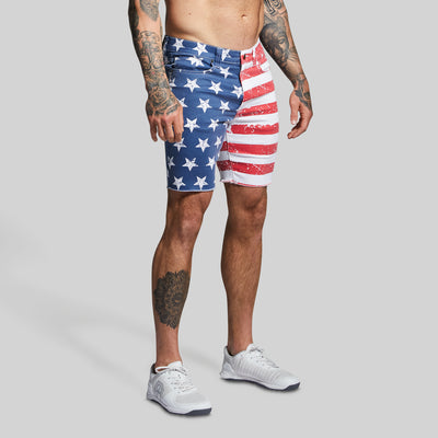 FLEX Stretchy Jort (American Flag)