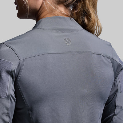 Women's Long Sleeve Op Top (Wolf Grey)