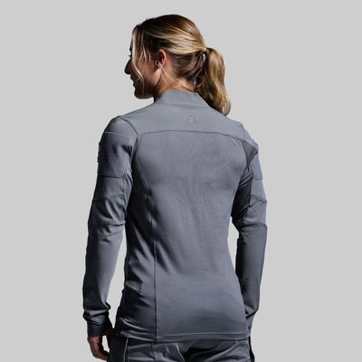 Women's Long Sleeve Op Top (Wolf Grey)