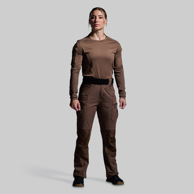 Women's Long Sleeve Op Top (Coyote Brown)