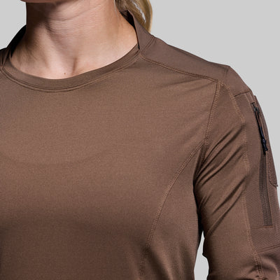 Women's Long Sleeve Op Top (Coyote Brown)