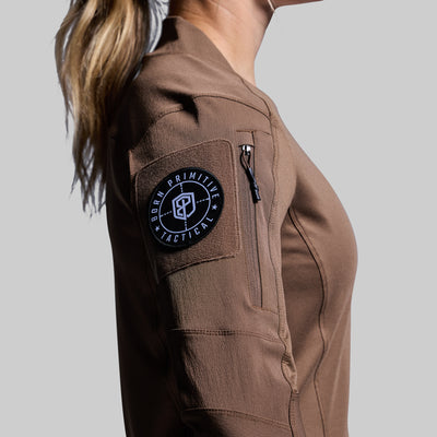 Women's Long Sleeve Op Top (Coyote Brown)