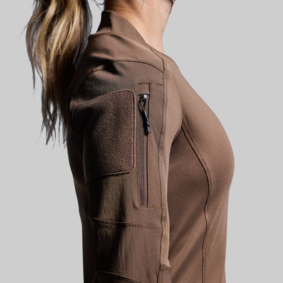 Women's Long Sleeve Op Top (Coyote Brown)