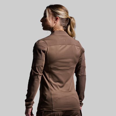 Women's Long Sleeve Op Top (Coyote Brown)